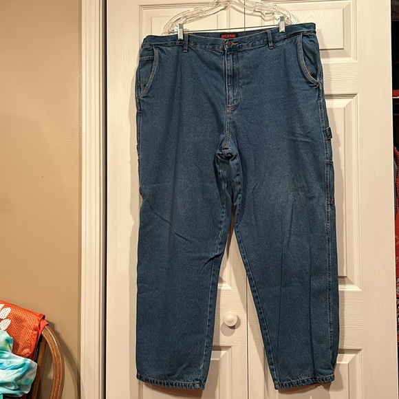 Wolverine 46/32 Flannel lined, Carpenter Style,  Cotton Denim, Jeans - Picture 1 of 10